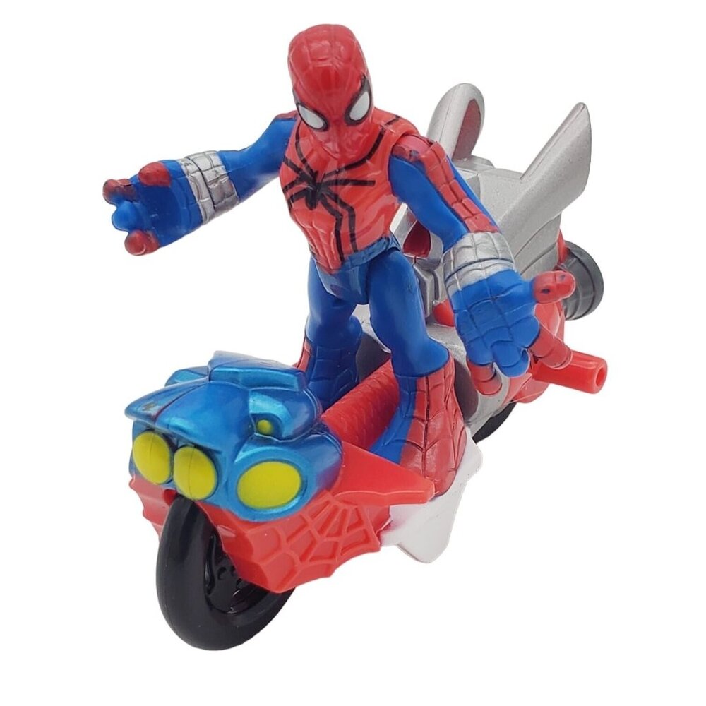 Playskool Heroes Marvel Super Hero Adventures Spider-Man W/ Web Racer Motorcycle